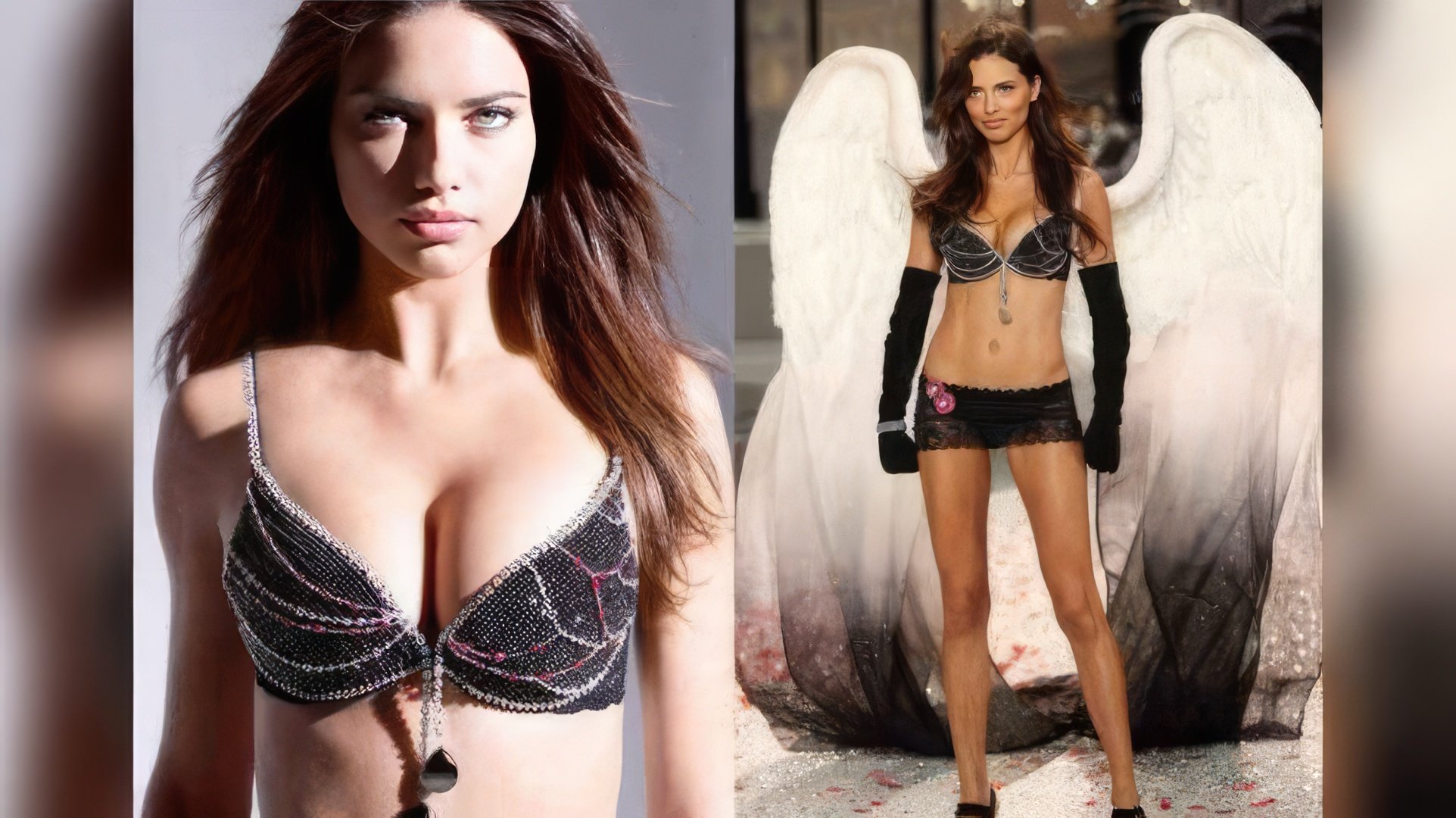 Adriana Lima w Black Diamond Fantasy Miracle Bra