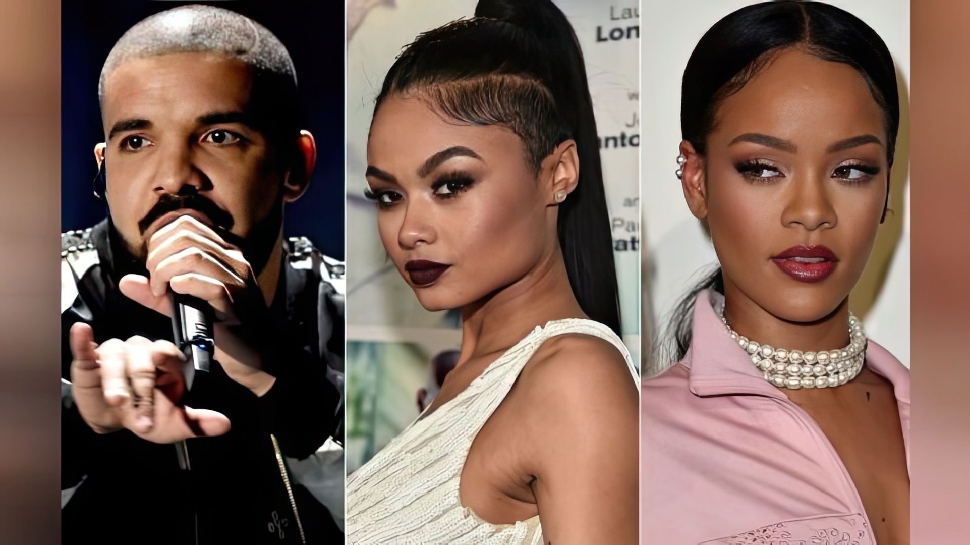 Drake wolał modelkę India Love od Rihanny (w środku)