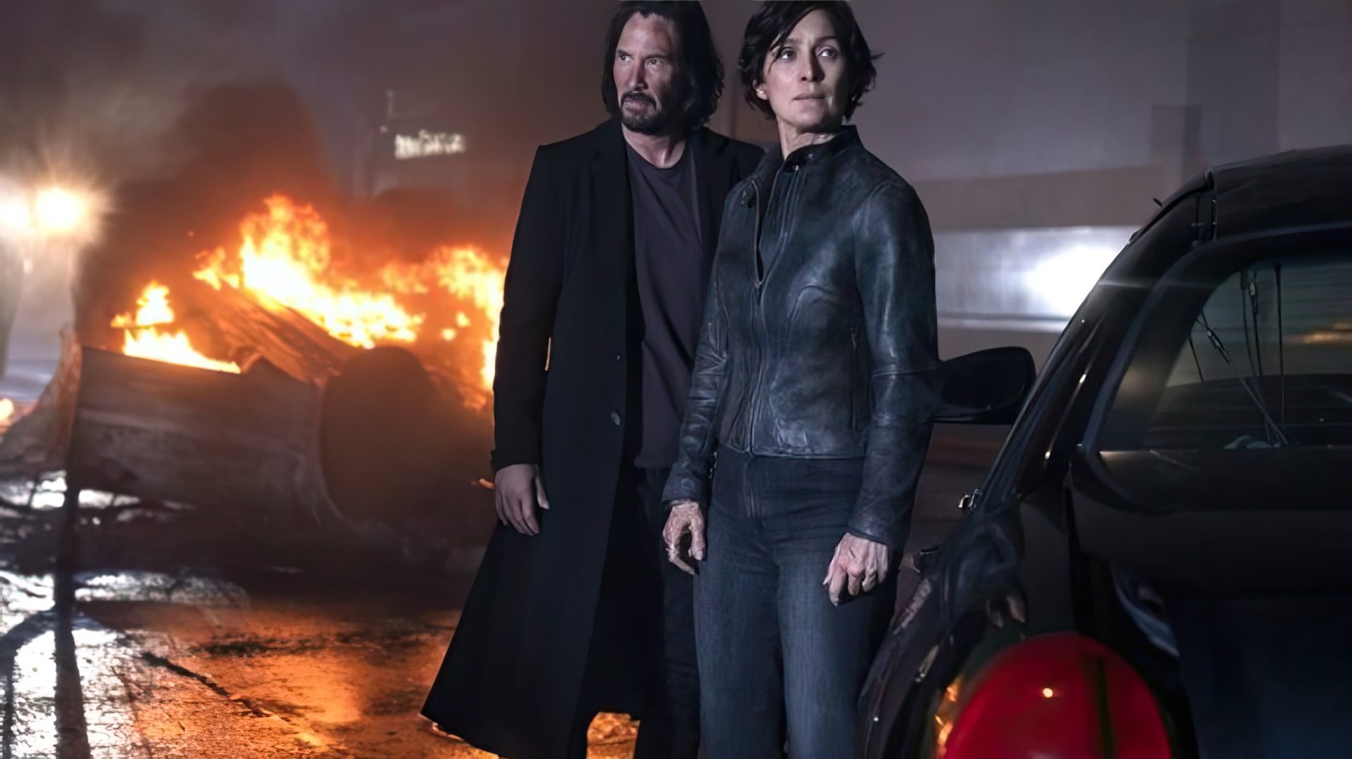 Keanu Reeves i Carrie-Anne Moss na planie Matrixa 4