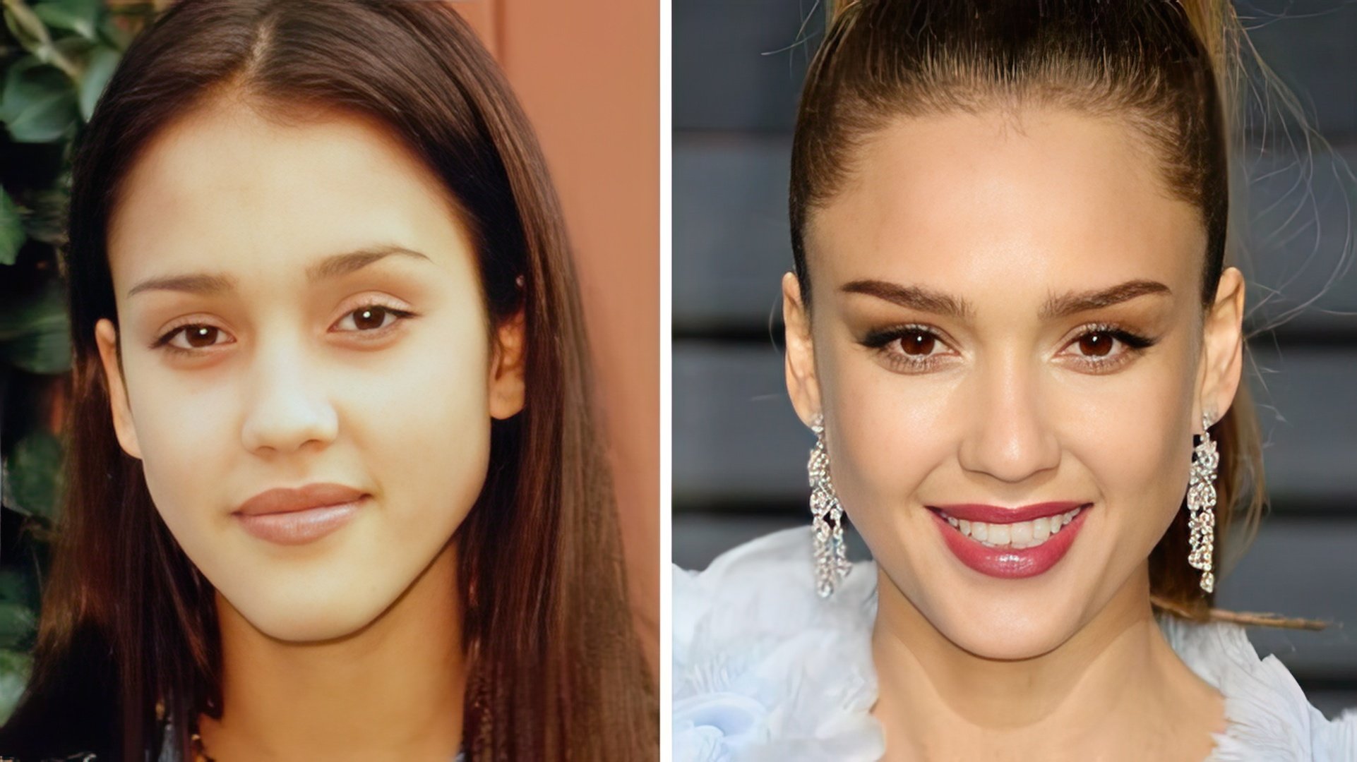 Jessica Alba w młodości i teraz