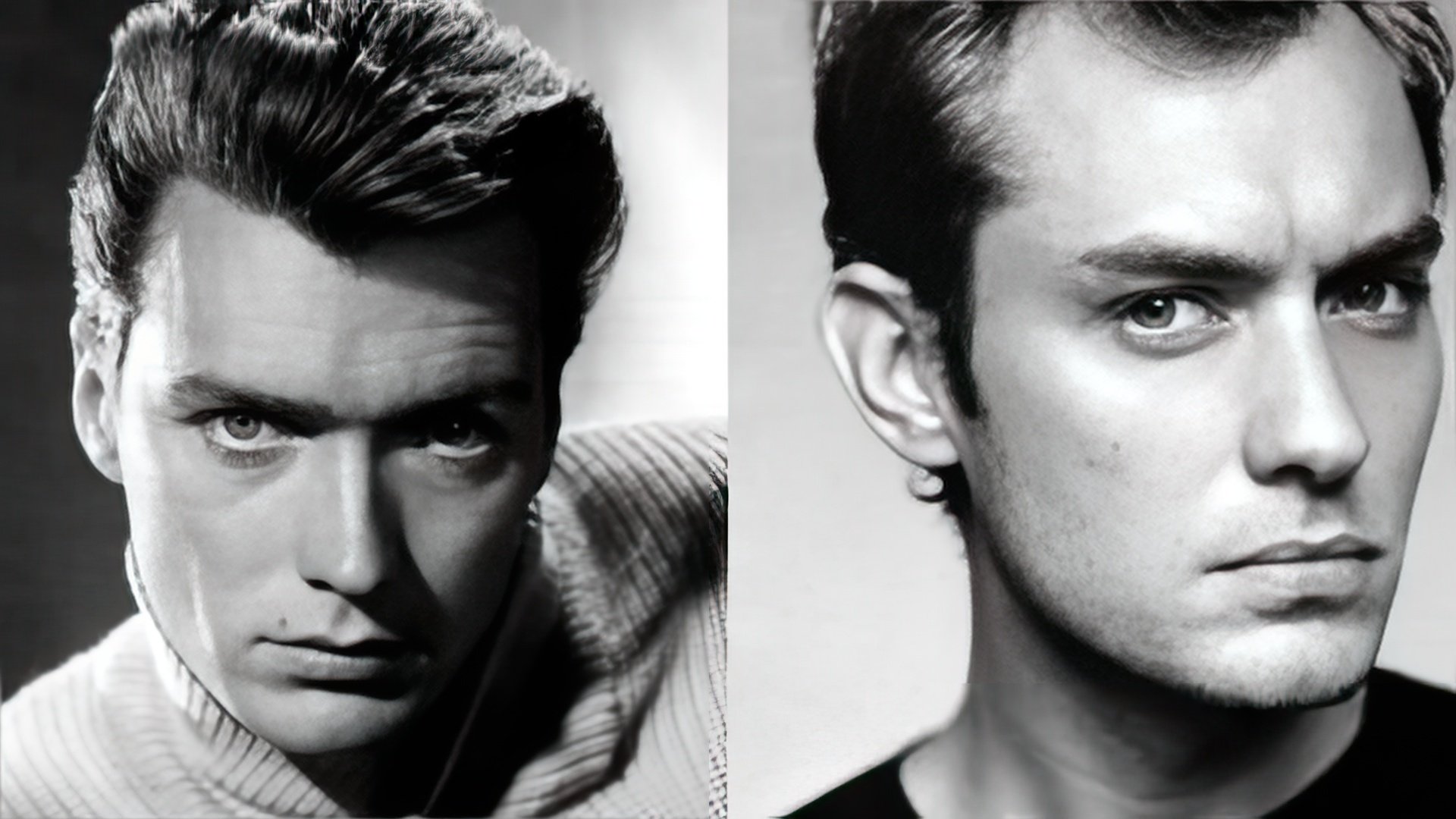 Jude Law wygląda jak młody Clint Eastwood (po lewej)