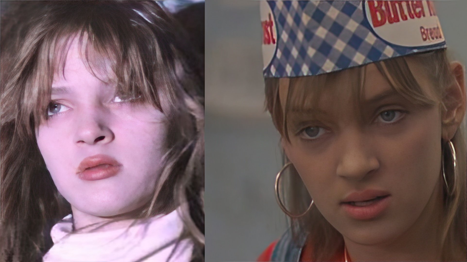 Uma Thurman na samym początku kariery