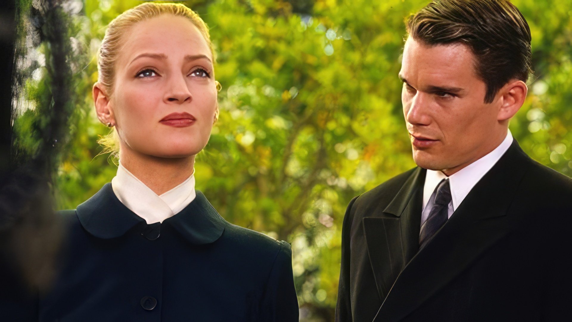 Uma Thurman z Ethanem Hawke'em w Gattaca