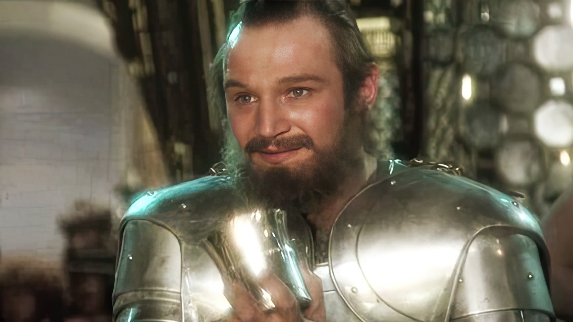 Liam Neeson w filmie "Excalibur"