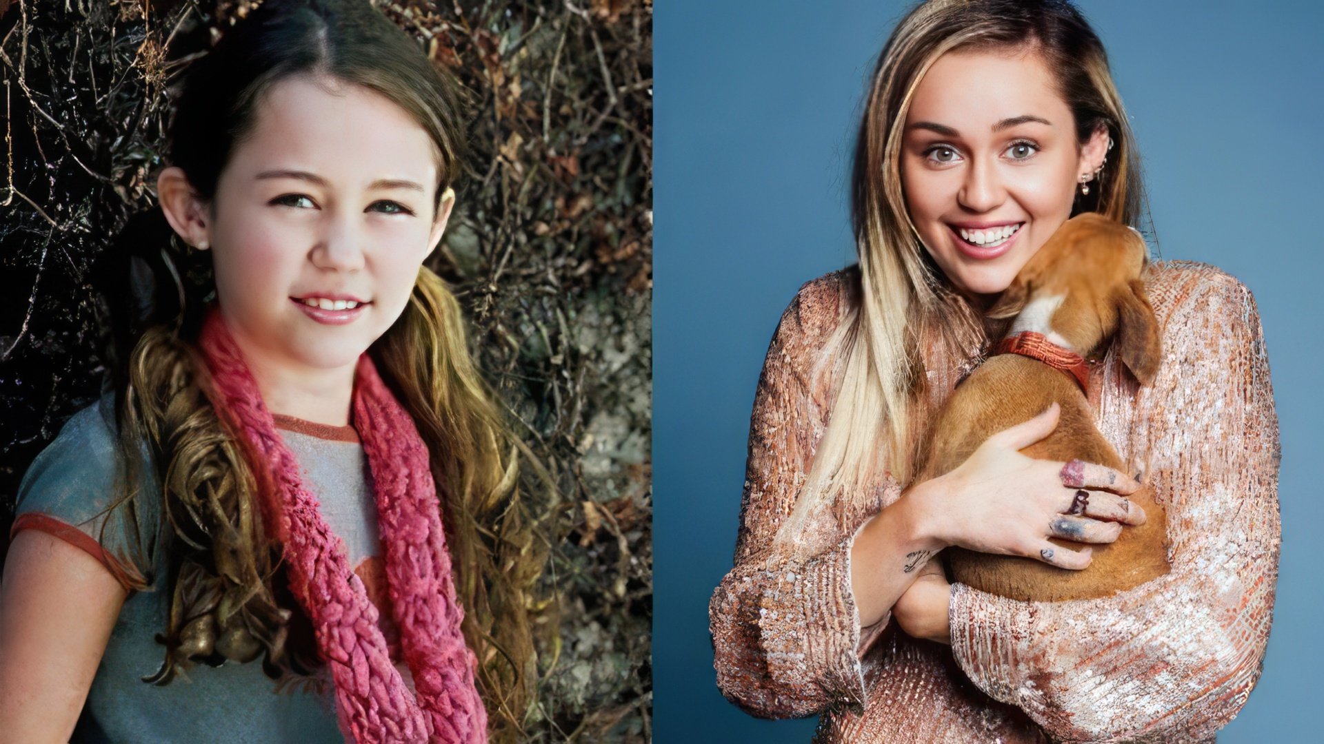 Miley Cyrus jako dziecko i teraz