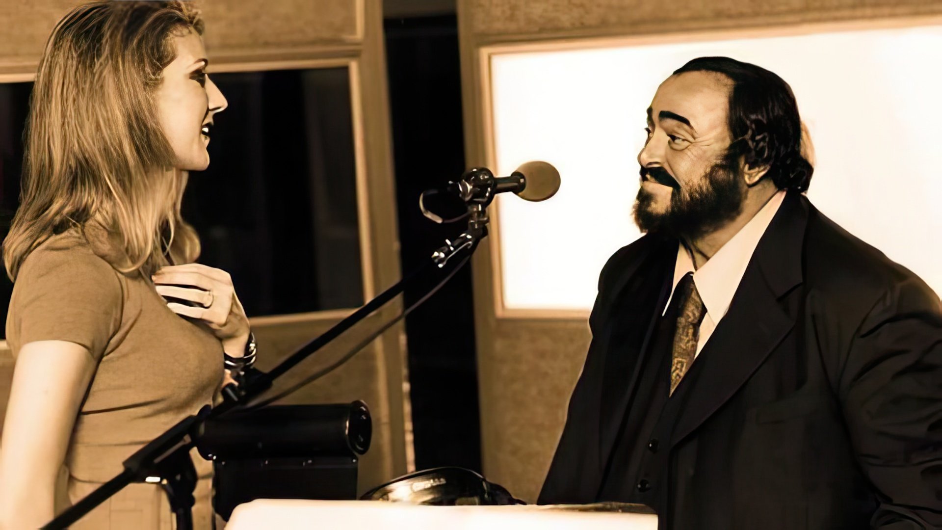 Celine Dion i Luciano Pavarotti