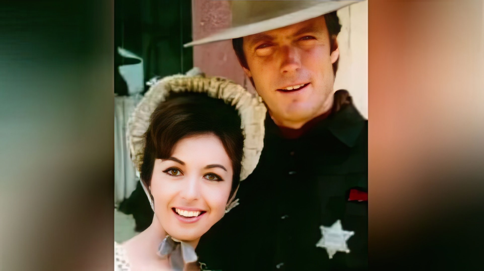 Clint Eastwood i Roxanne Tunis na planie 'Rawhide'