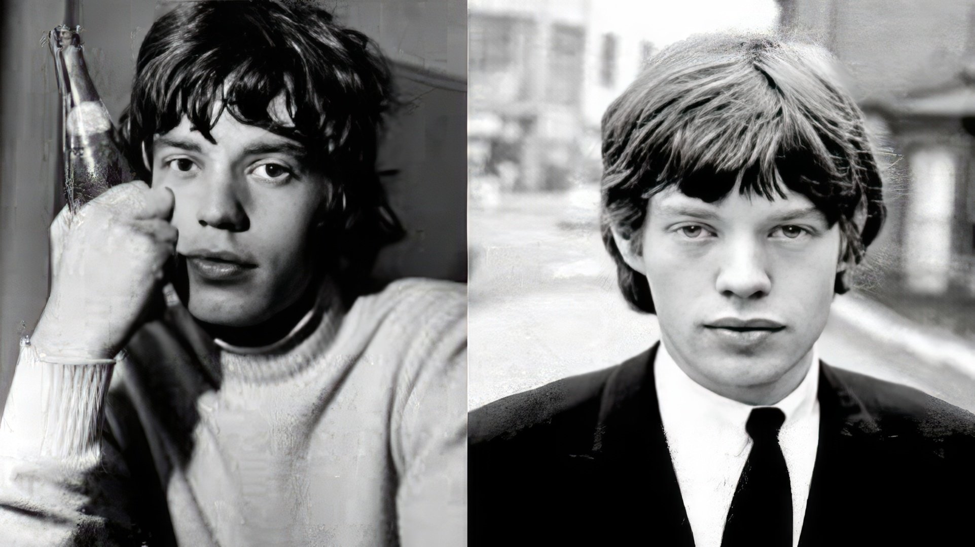 Mick Jagger jako młody mężczyzna