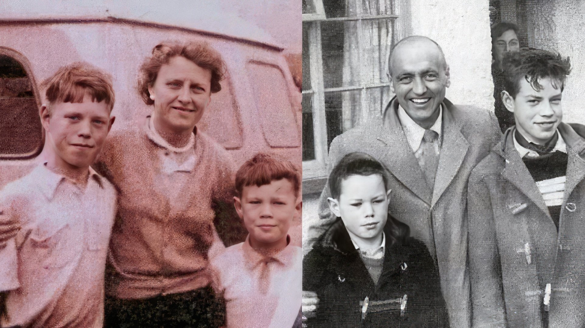 Mick Jagger z rodzicami i młodszym bratem