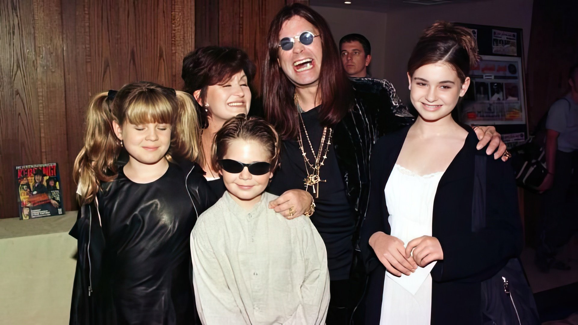 Ozzy Osbourne z żoną i dziećmi