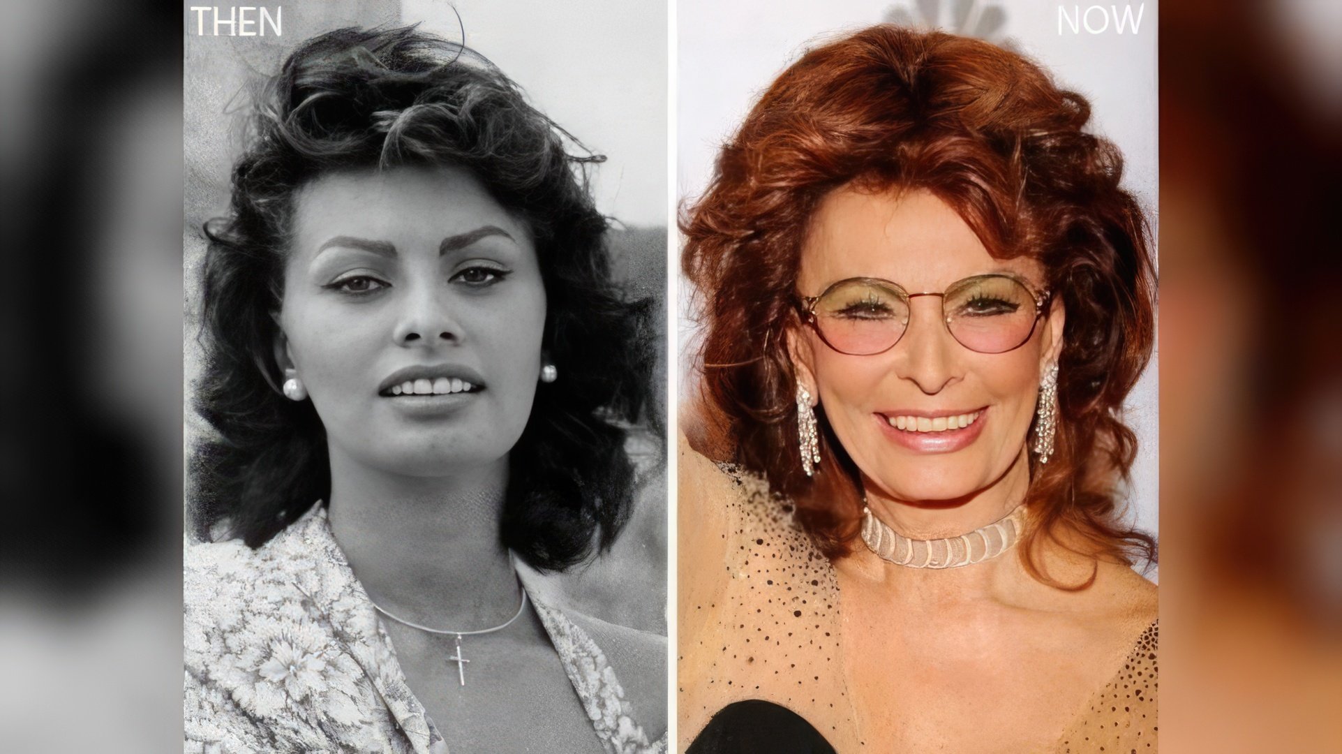 Sophia Loren w młodości i teraz