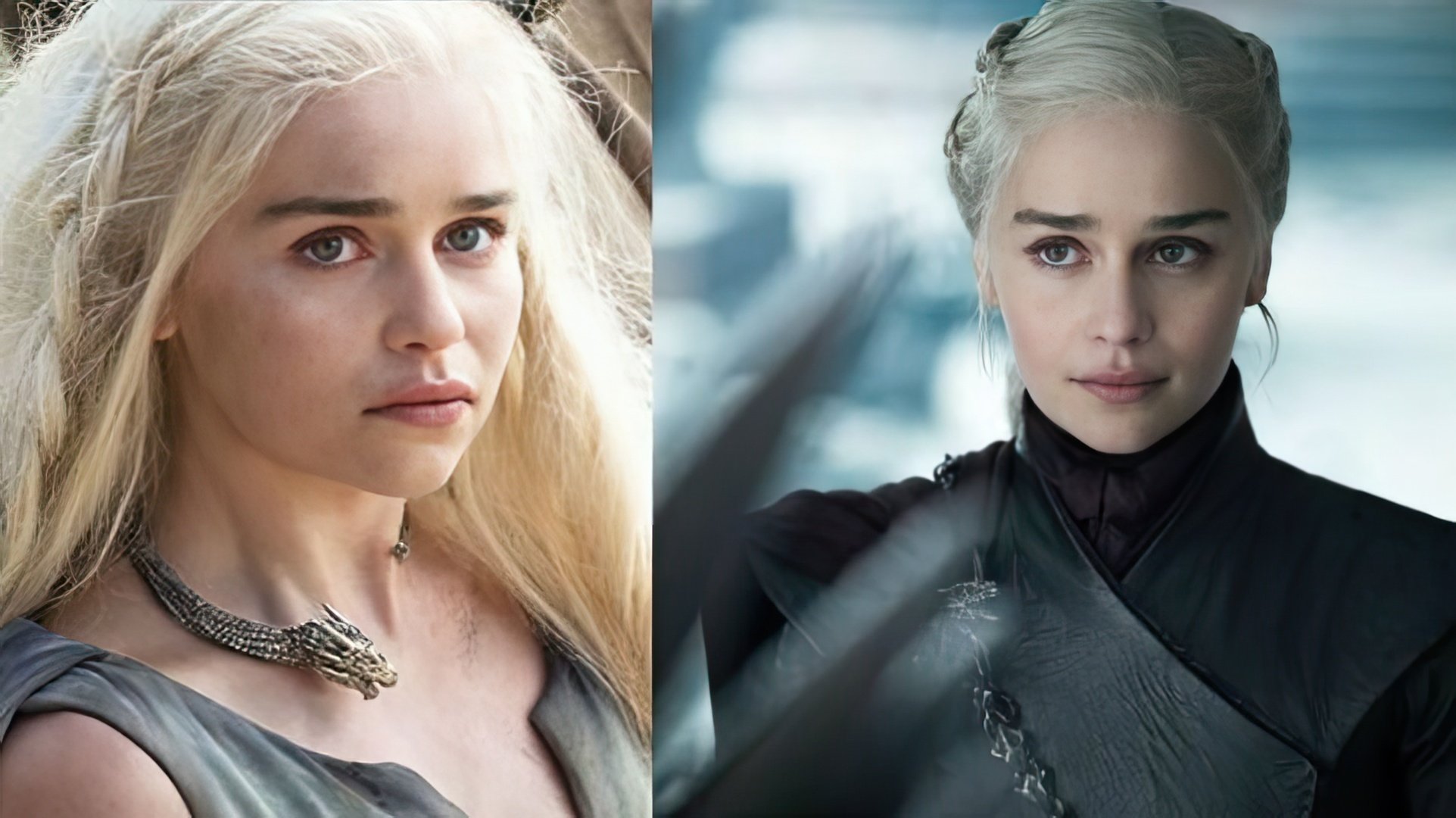 Emilia Clarke w pierwszym i ostatnim sezonie "Game of Thrones"