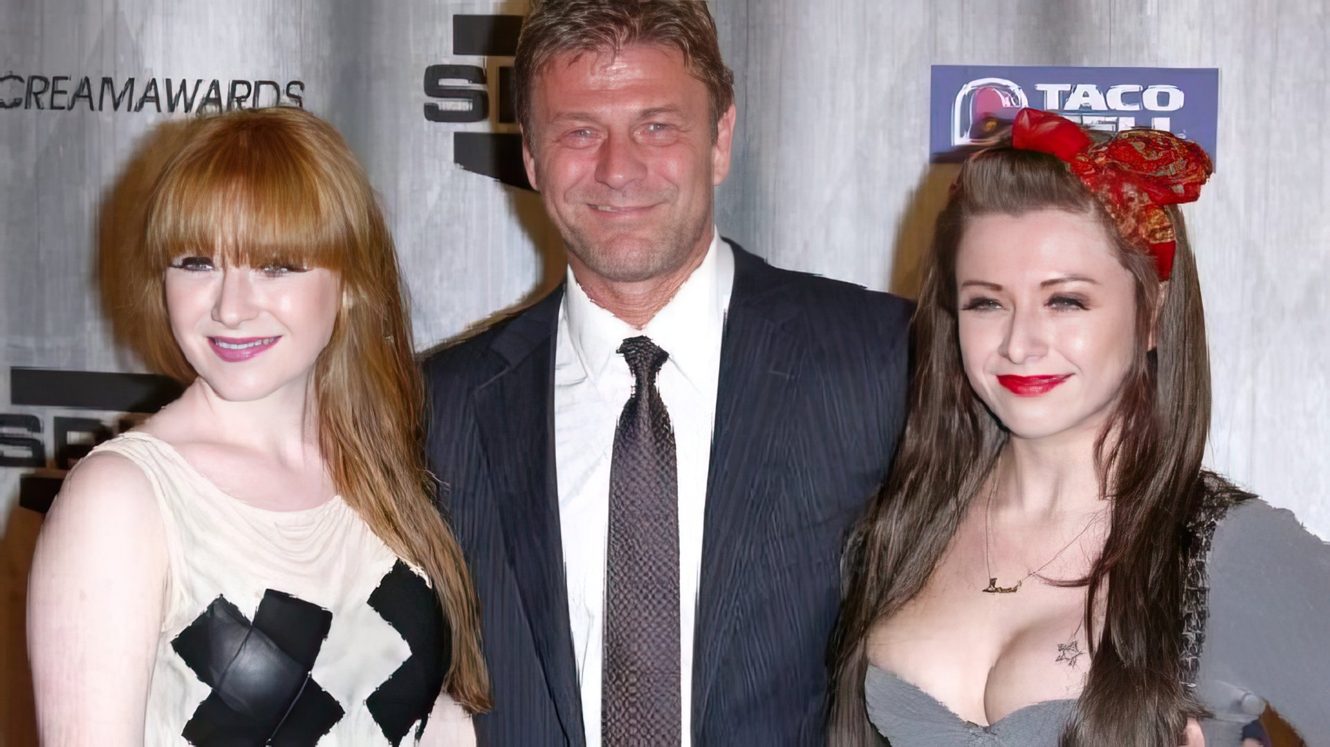 Sean Bean z córkami Lorną i Molly