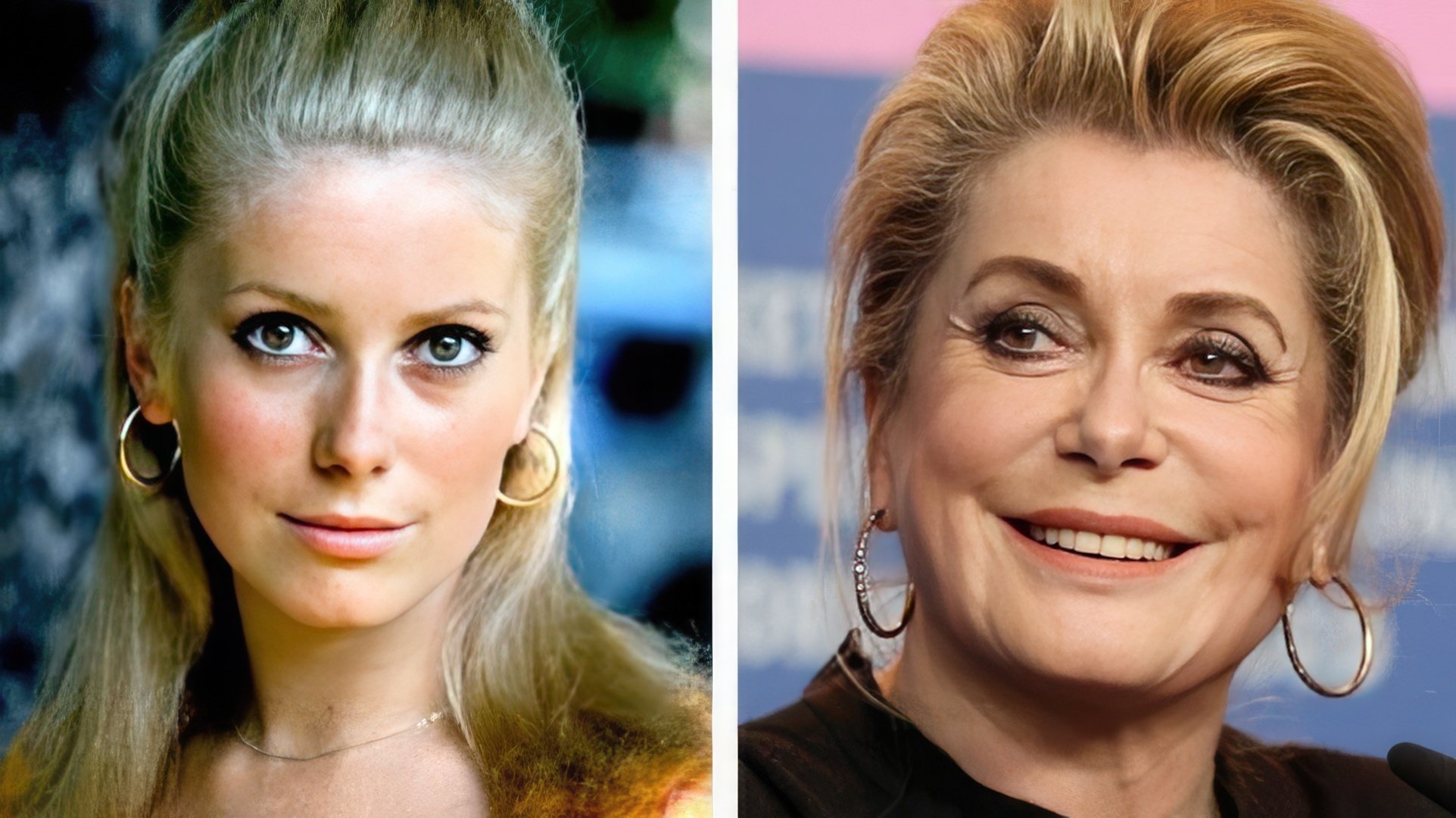 Catherine Deneuve w młodości i teraz