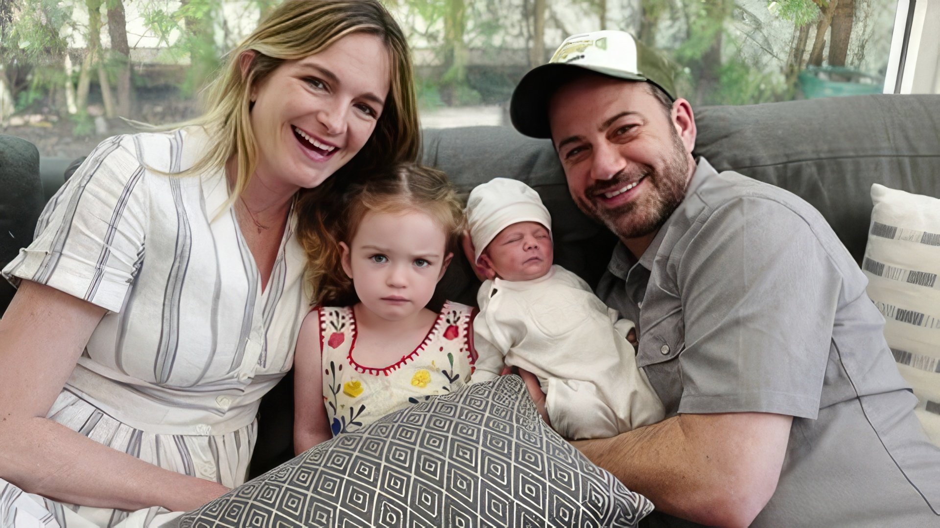 Jimmy Kimmel z żoną i dziećmi