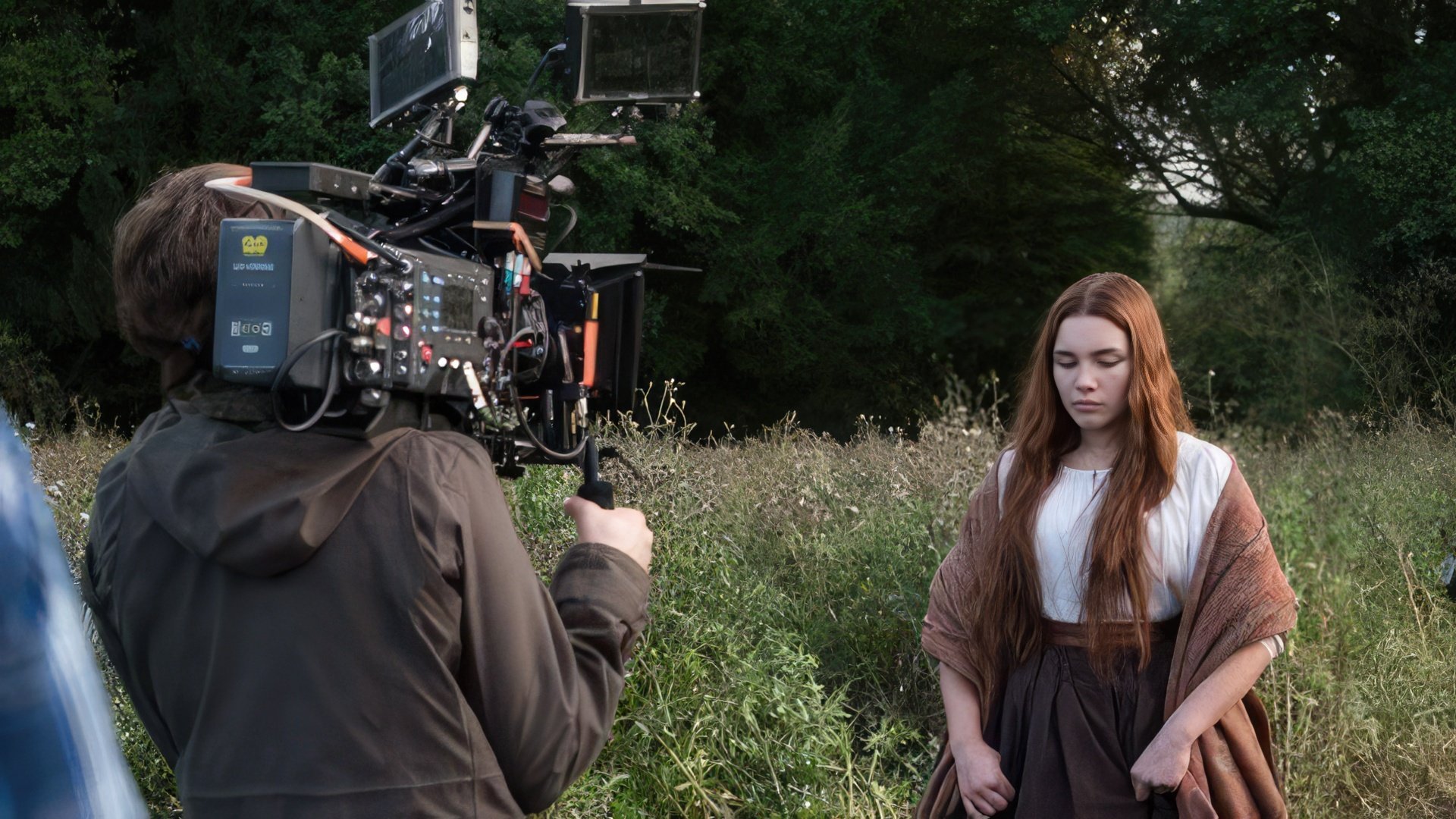 Florence Pugh na planie filmu 'Lady Macbeth'