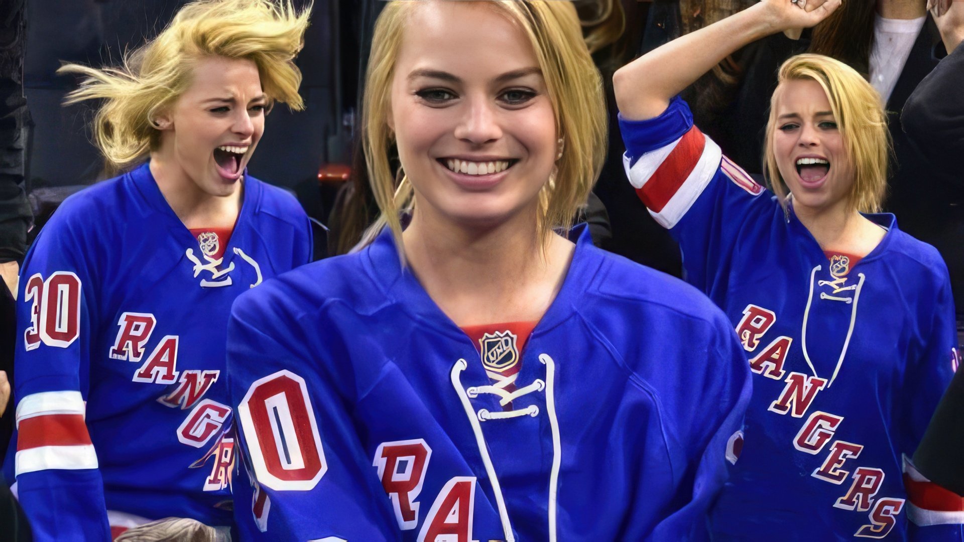 Margot Robbie kibicuje klubowi hokejowemu New York Rangers