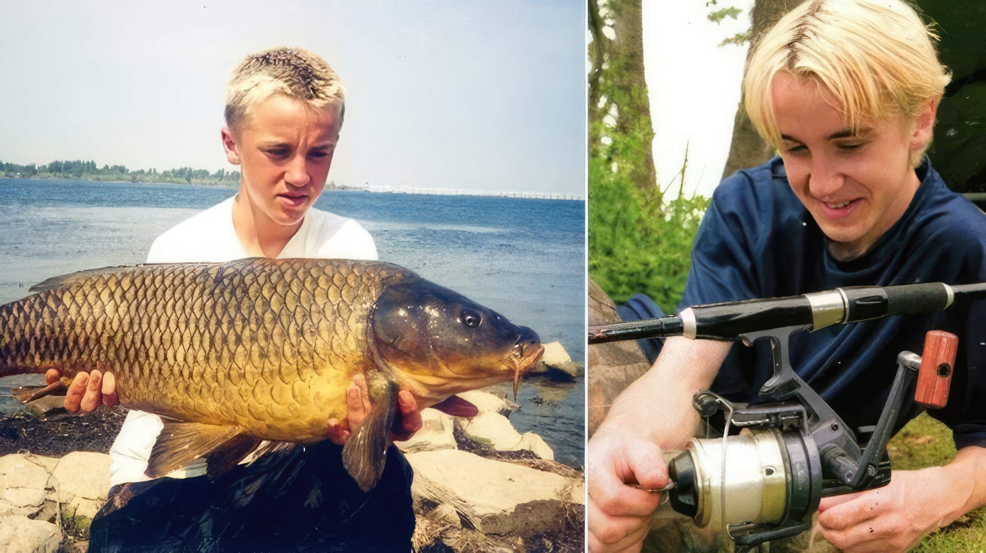 Tom Felton na wyprawie wędkarskiej