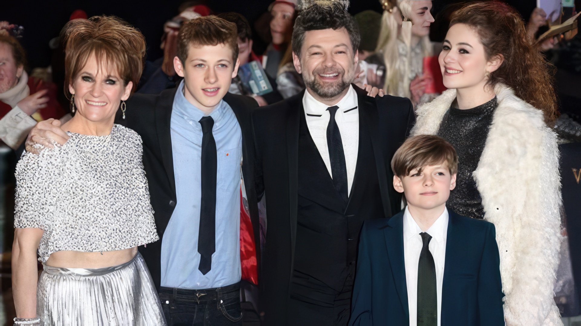 Andy Serkis z żoną i dziećmi