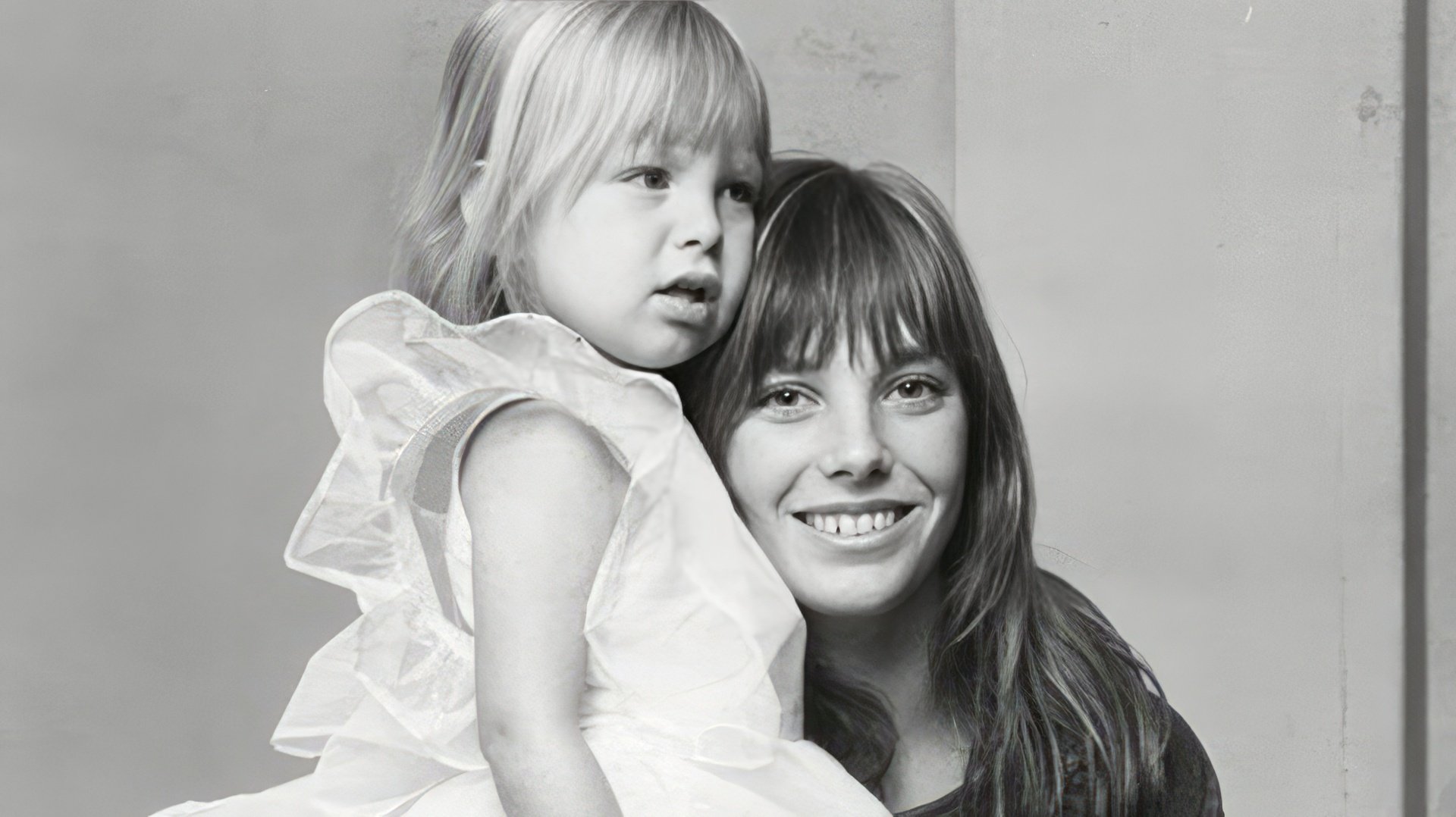 Jane Birkin i córka Kate z jej pierwszego małżeństwa