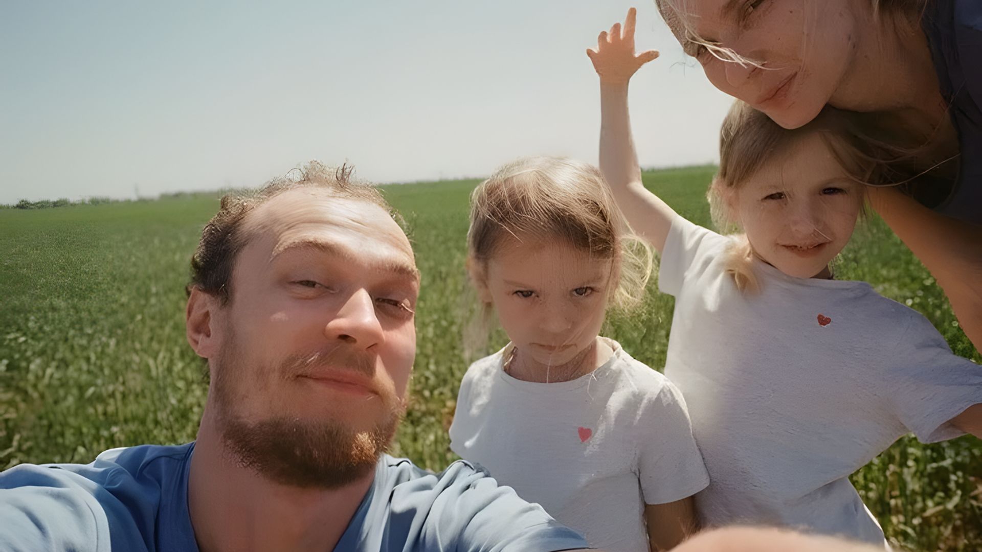 Jurij Borisow z żoną i dziećmi
