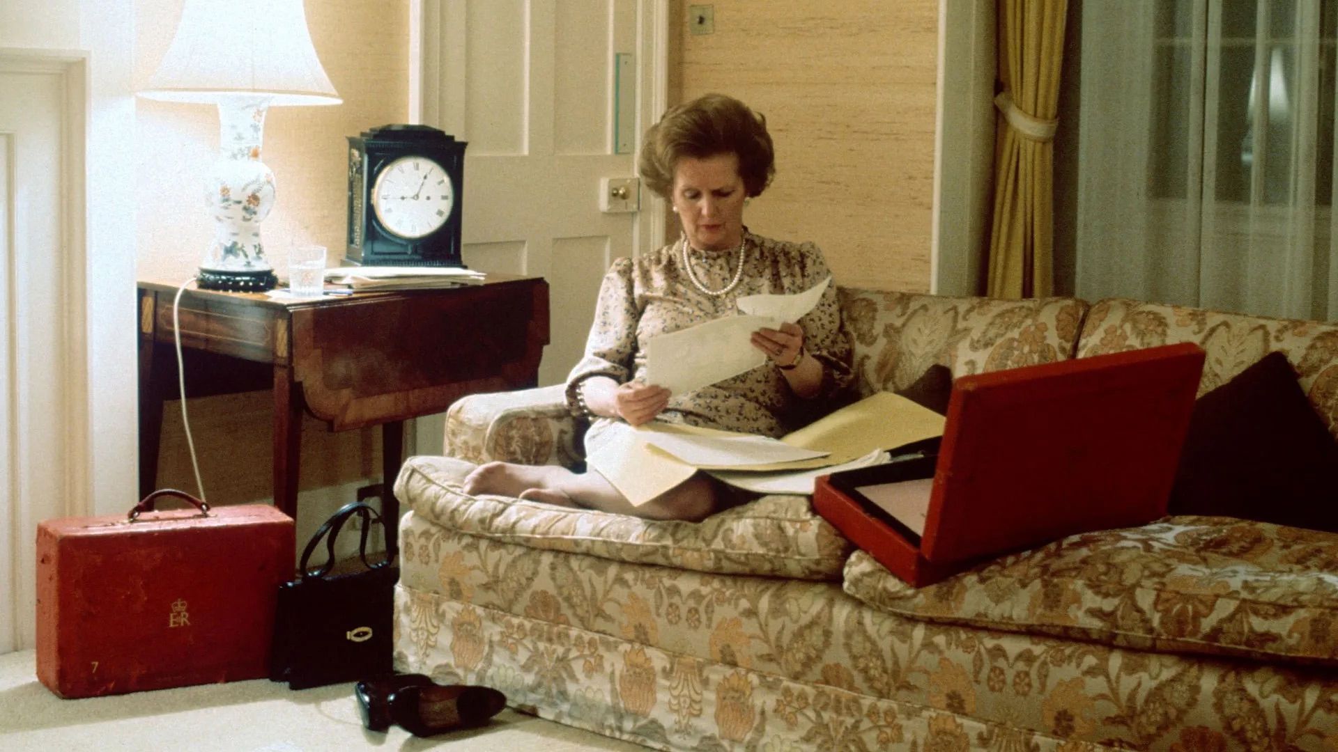 Margaret Thatcher w rezydencji na Downing Street