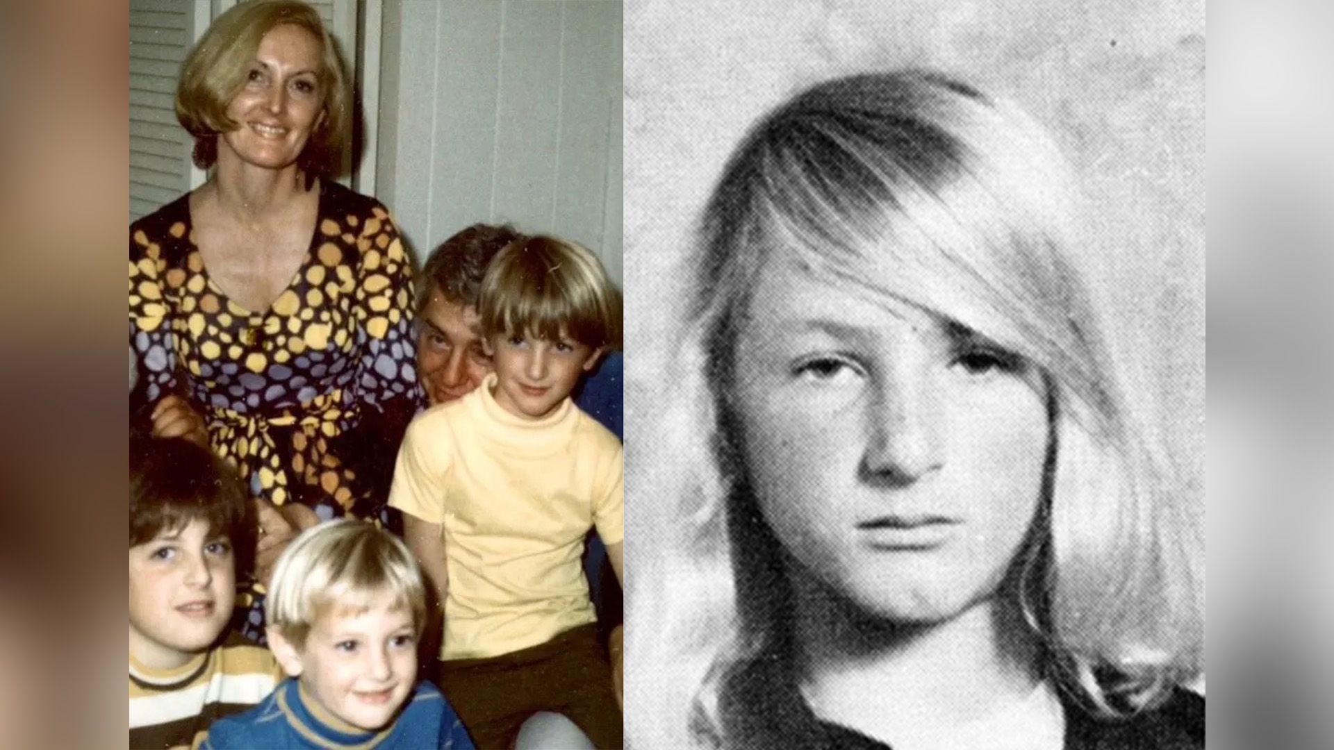 Kolaż: Sean Penn jako dziecko z rodzicami i rodzeństwem; szkolne zdjęcie Seana Penna