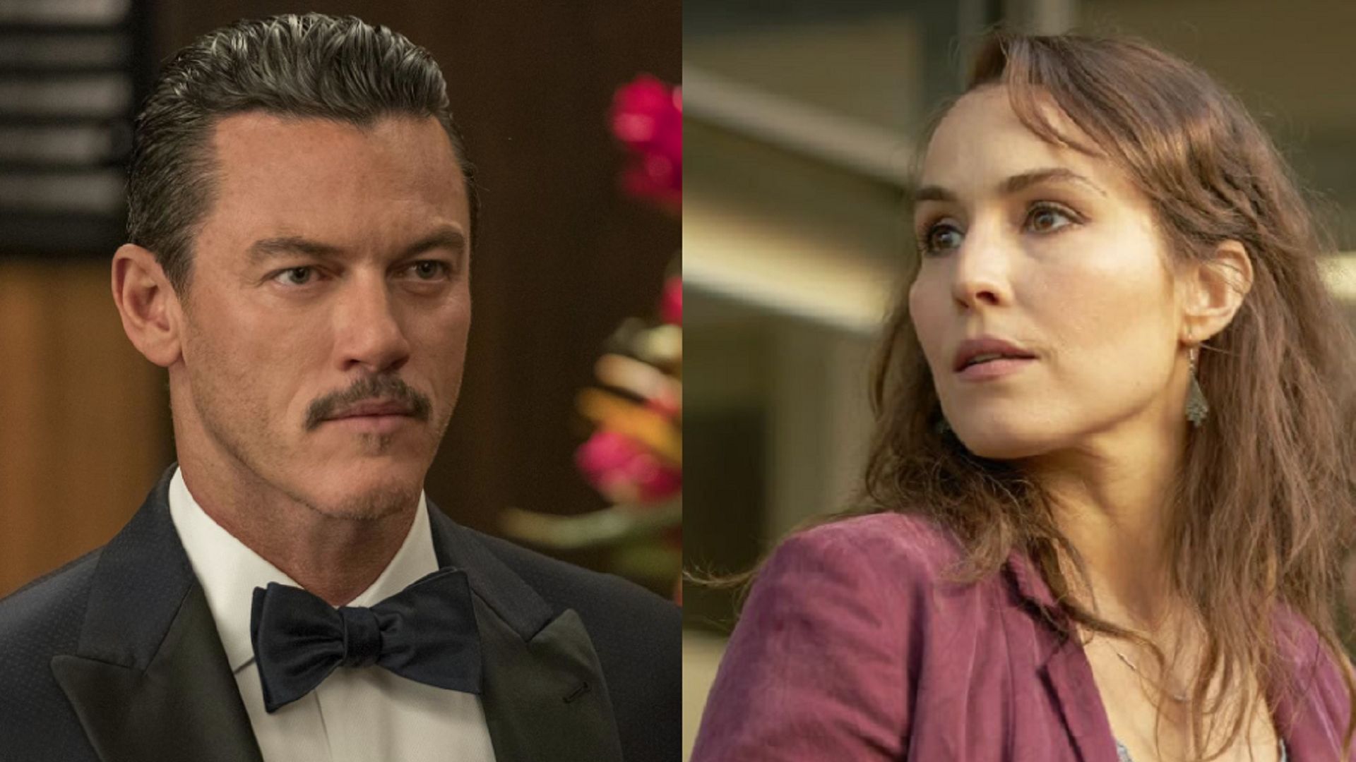 Luke Evans i Noomi Rapace z różnych filmów patrzą na siebie