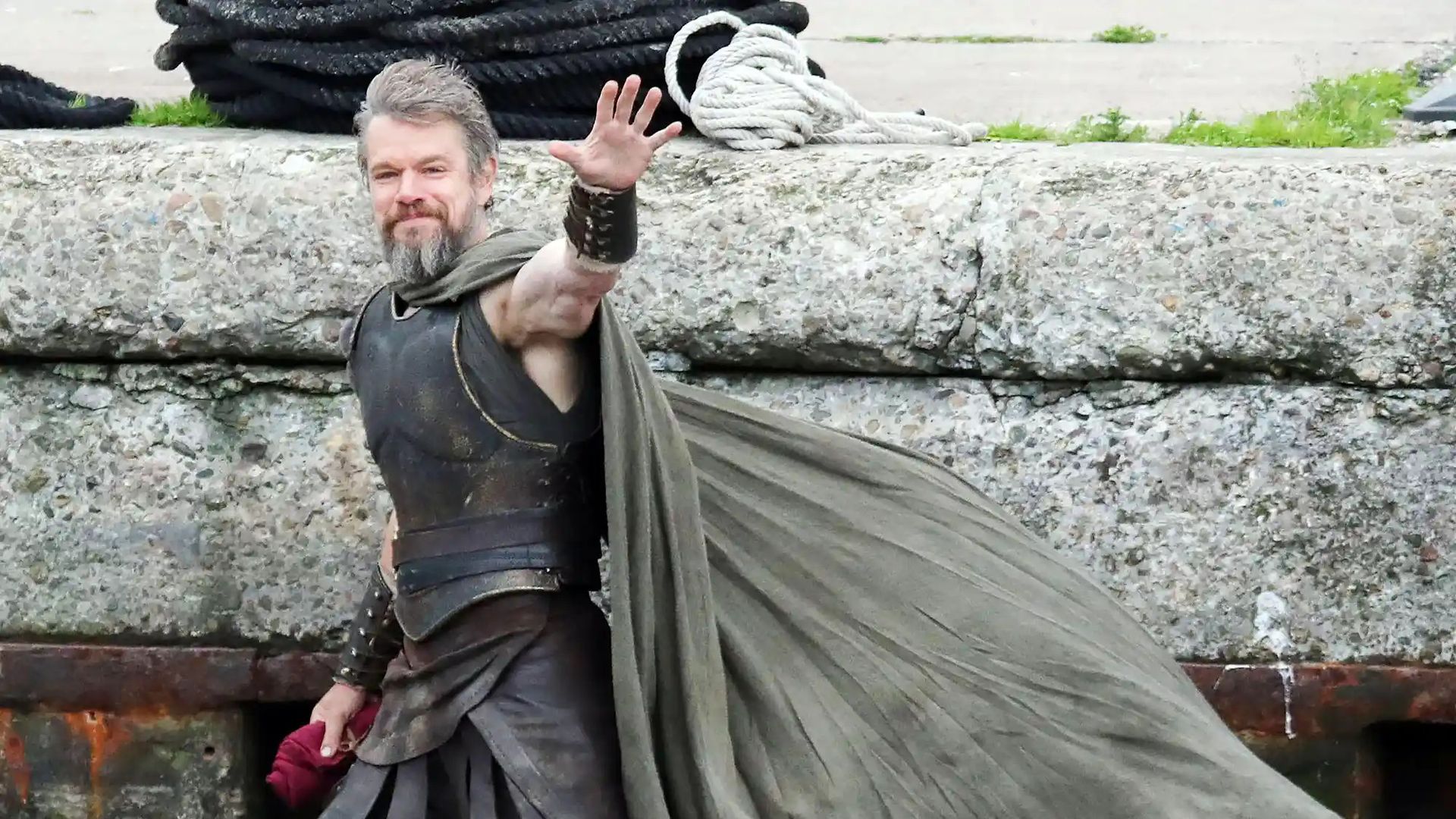 Aktor Matt Damon jako Odyseusz