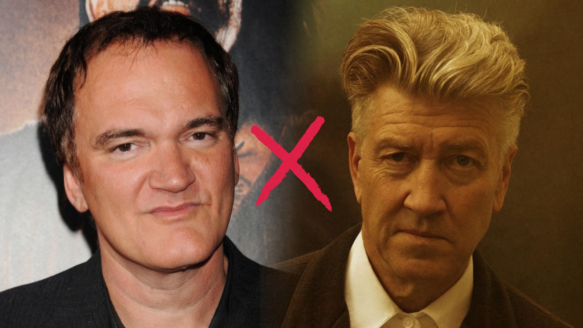 Reżyser Quentin Tarantino w czarnej kurtce i reżyser David Lynch w brązowej kurtce