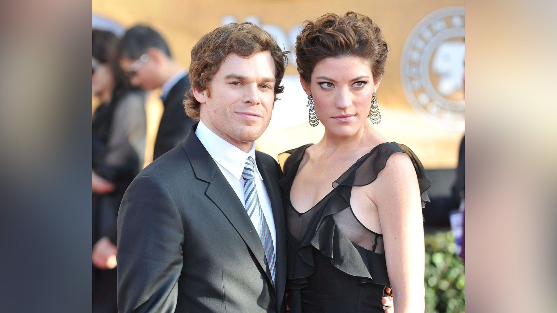 Michael C. Hall i Jennifer Carpenter pozują na wydarzeniu towarzyskim