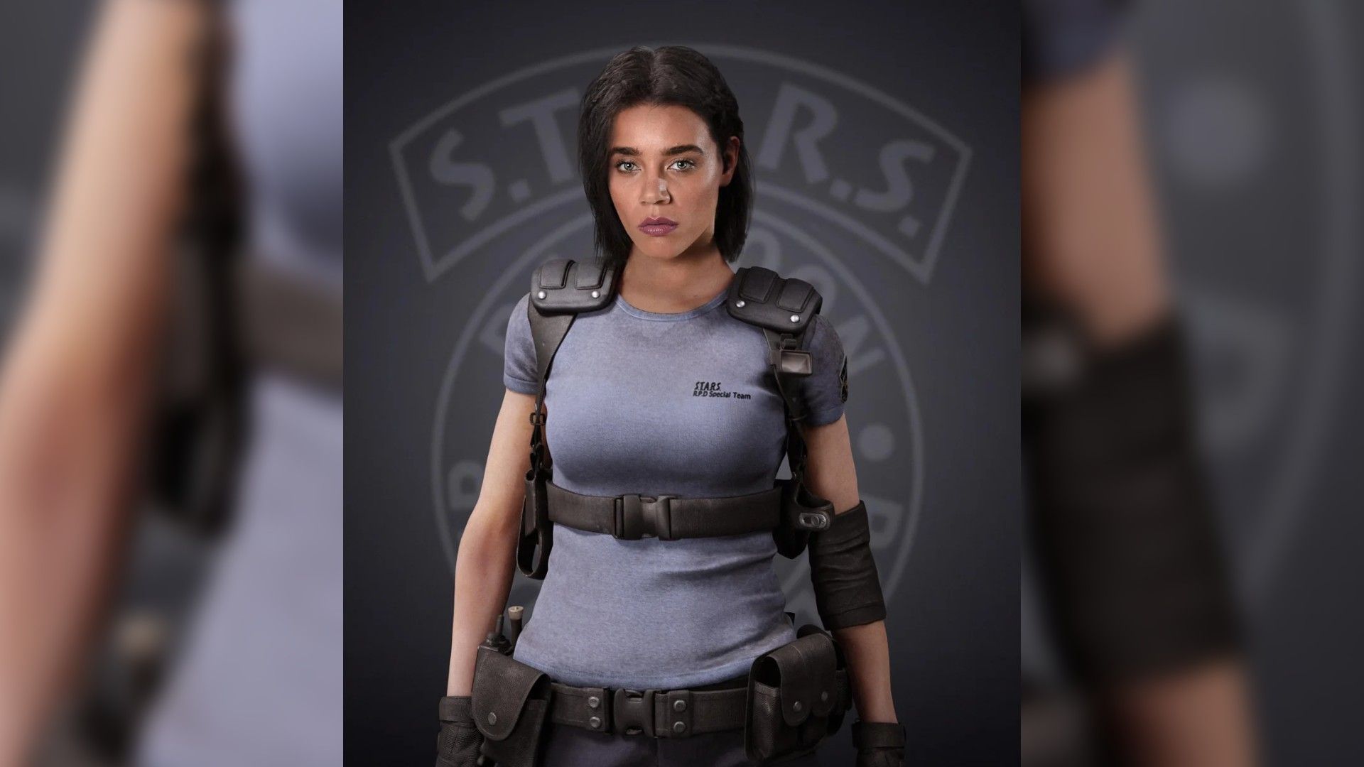 Hannah John-Kamen w ekwipunku taktycznym, kadr z "Resident Evil"