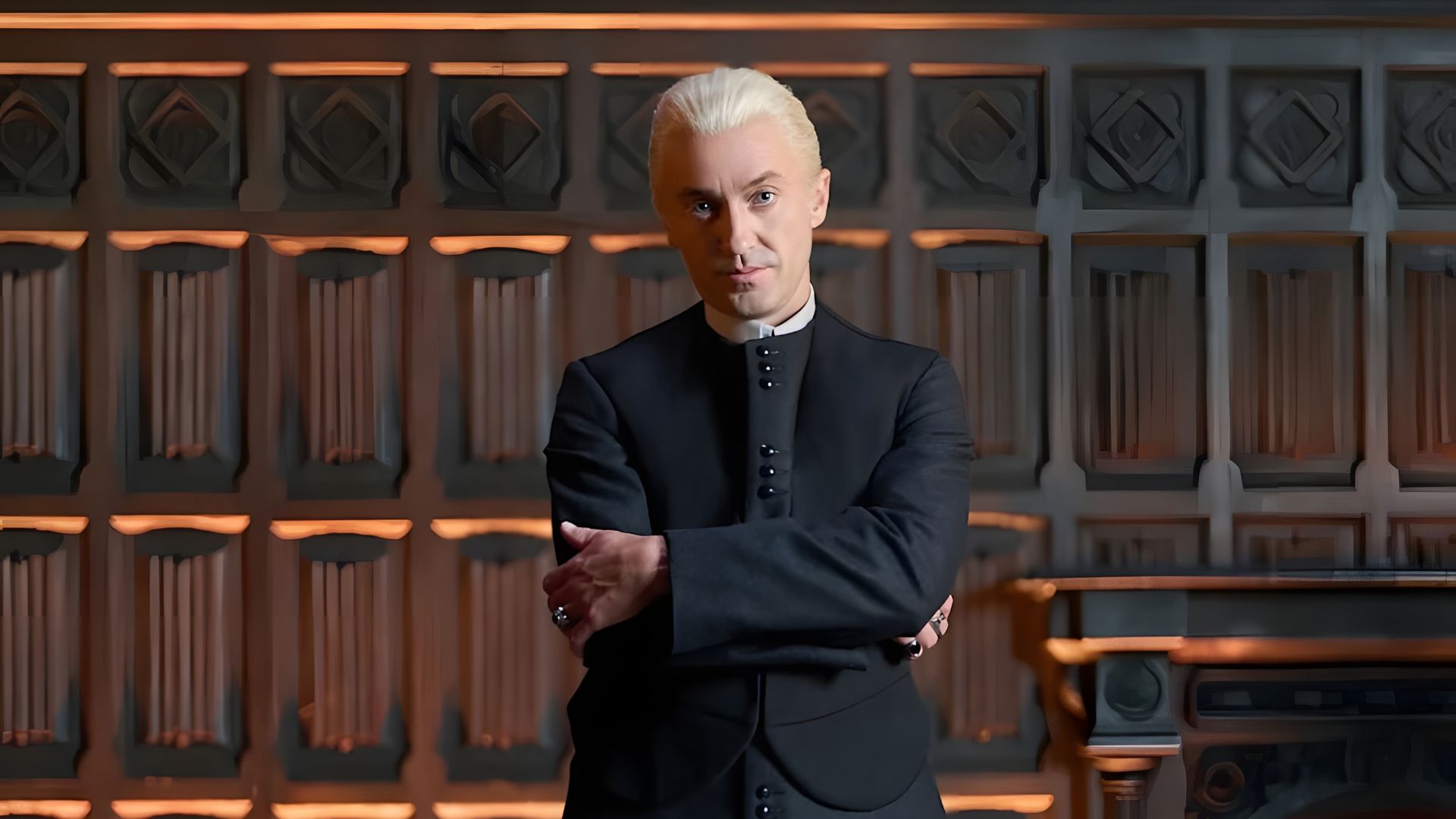 Tom Felton jako dorosły Draco Malfoy